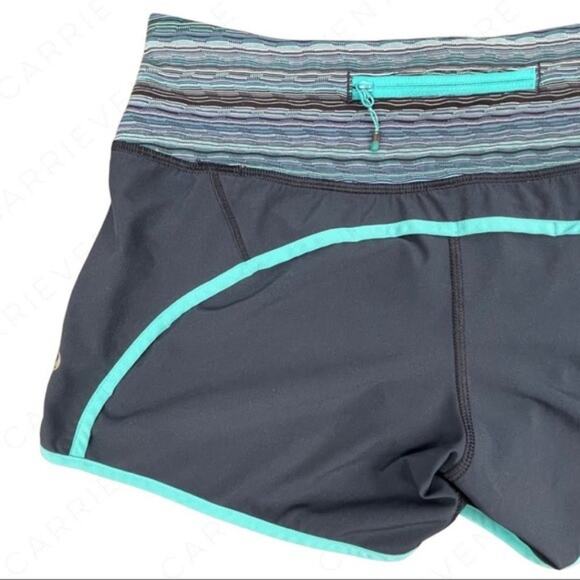 Lululemon Run Times Shorts Navy Space Dye Retro Style Athletic Running Size 4 - Picture 3 of 10